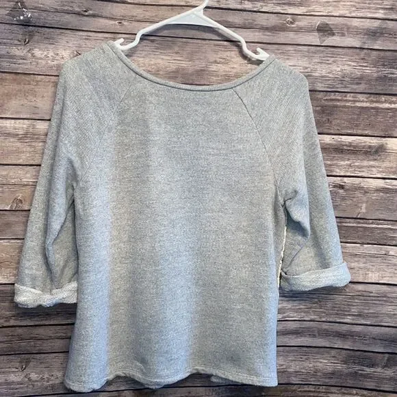 INC International Concepts crochet top sweatshirt - Picture 3 of 3